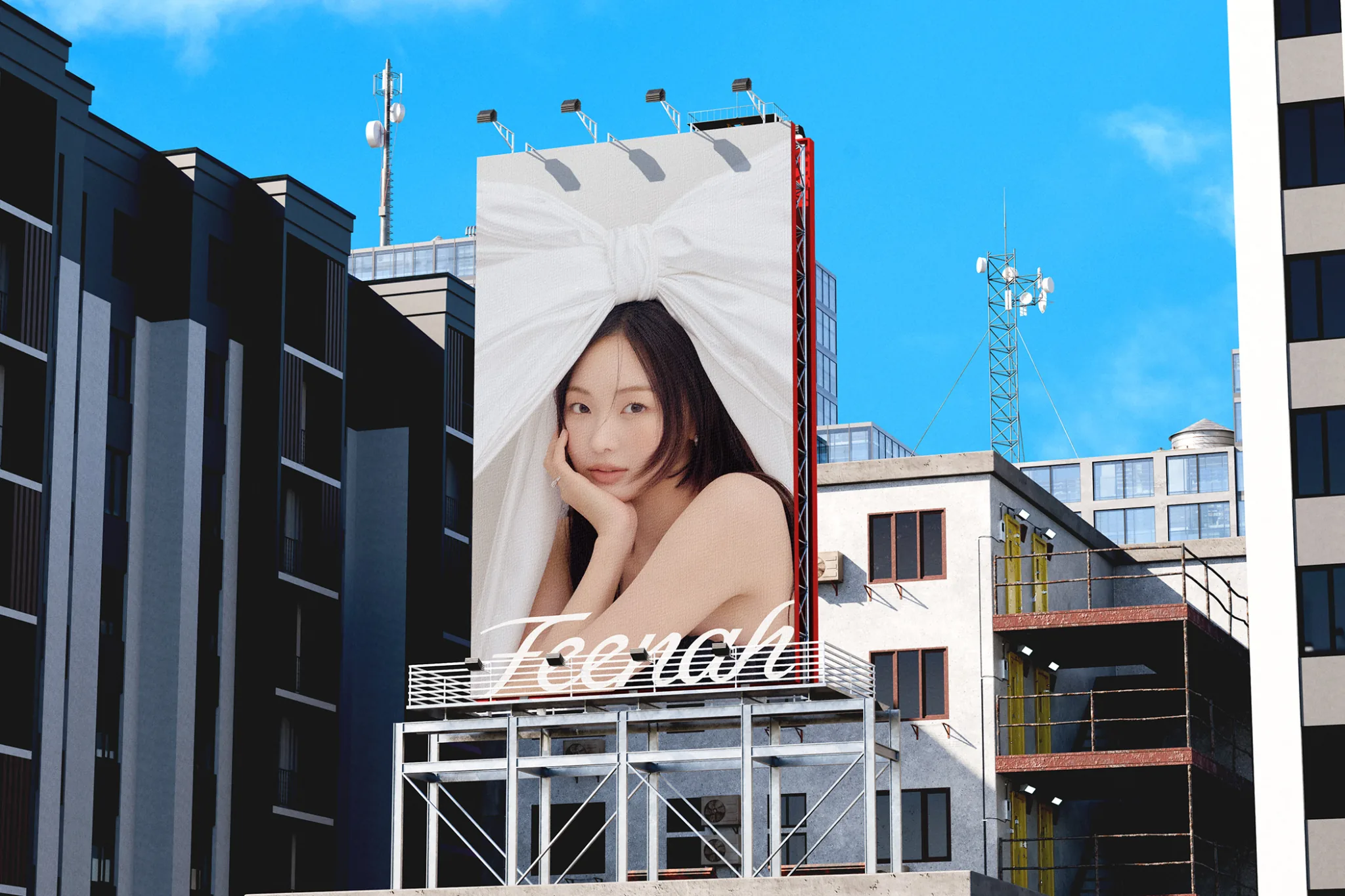 피나 × 금새록 블러셔 화보 — OOH 1/5